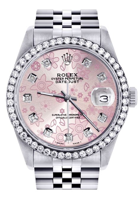 rolex datejust pink floral dial